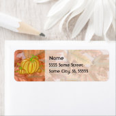 カボチャと紅葉 ラベル (インサイチュ)