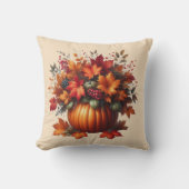 カボチャと紅葉 – 感謝祭 –  クッション (正面)