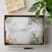 カボチャと花模様コラージュ1デコページ紙 薄葉紙 (ギフト)