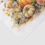 カボチャと花模様コラージュ1デコページ紙 薄葉紙 (詳細)