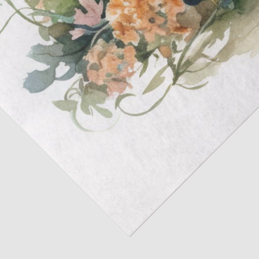 カボチャと花模様3 Decopage紙 薄葉紙 (詳細)