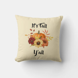 カボチャと花 – 秋素朴の農家 クッション