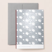 カボチャと落下する葉感謝祭ラグジュアリー 箔カード (裏面封筒付き)