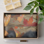 カボチャと葉が秋に子ネコちゃん 薄葉紙 (ギフト)