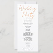 カボチャと葉秋ホワイト結婚式 プログラム (裏面)