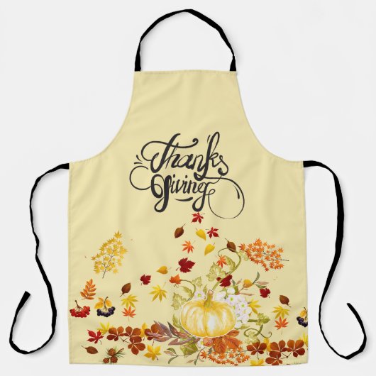 カボチャと葉 エプロン (正面)