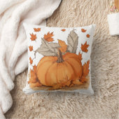カボチャと葉 クッション (ブランケット)