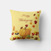 カボチャと葉 クッション (正面)