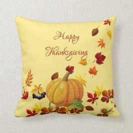 カボチャと葉 クッション