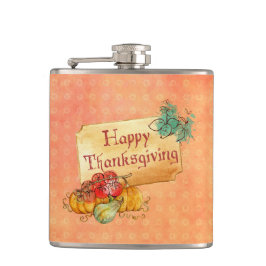 カボチャと葉 フラスク