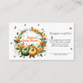 カボチャと蝶とのチャームフローラリース エンクロージャーカード (正面)