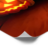 カボチャと長い髪の女性 | AI Art ポスター (角)