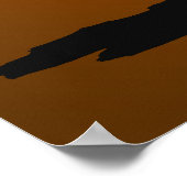 カボチャと離れシルエット ポスター (角)