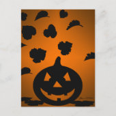 カボチャと離れシルエット ポストカード (正面)