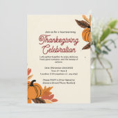 カボチャと離れ感謝祭お祝い 招待状 (スタンド正面)