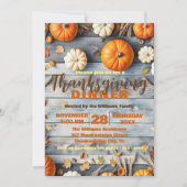 カボチャと離れ秋オンバンウッド感謝祭 招待状 (正面)