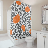 カボチャと革で縫い目の無い手描き シャワーカーテン (インサイチュ)
