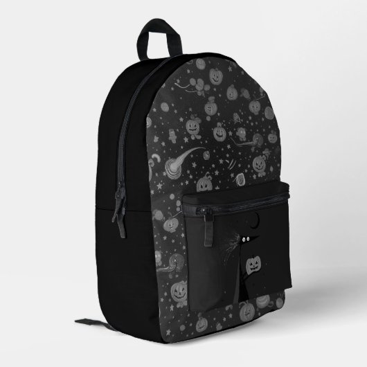 カボチャと魔女とコズミックハロウィーンバックパック プリントバックパック (裏面左端)