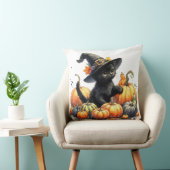 カボチャと魔女の帽子とブラックハロウィーンキットン クッション (椅子)