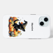 カボチャと魔女の帽子とブラックハロウィーンキットン Case-Mate iPhoneケース (裏面 (横))