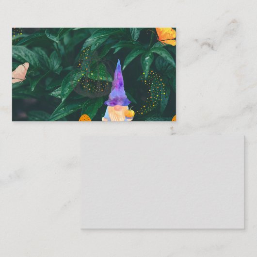 カボチャと魔法のキノコとバターフを持つ矮星 名刺 (正面/裏面)