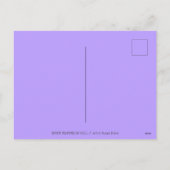 カボチャと黒と紫を跳び越えるハロウィーン猫 シーズンポストカード (裏面)