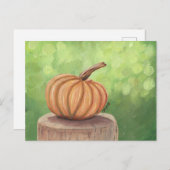 カボチャと《写真》ぼけ味背景 ポストカード (正面/裏面)