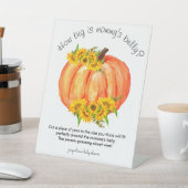 カボチャどのように大きいママの腹ゲーム 台座サイン (インサイチュ)