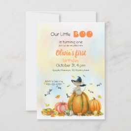 カボチャにかわいい魔女マウス 招待状