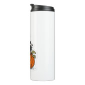 カボチャに魔女帽Tをかぶった可愛クラシックい黒猫 タンブラー (回転右)