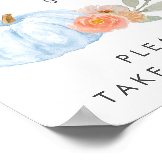 カボチャのおごる男の赤ちゃんシャワーポスター ポスター (角)