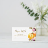 カボチャのおむつラッフルカード エンクロージャーカード (スタンド正面)