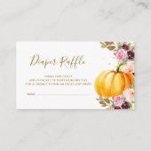 カボチャのおむつラッフルカード エンクロージャーカード (正面)