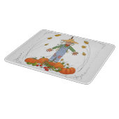 カボチャのかかしパッチかわいい水色 カッティングボード (角)