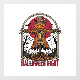 カボチャのかかし ハロウィーン ビンテージ 彫刻アート ウィンドウサイン