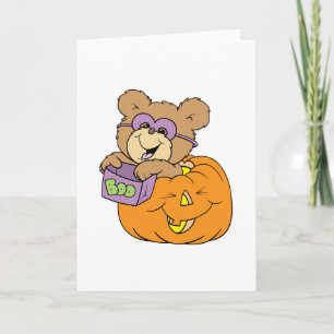 カボチャのかわいいハロウィングマ カード