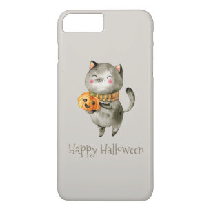 カボチャのかわいいハロウィン猫 スマートフォンケース iPhone 8 PLUS/7 PLUSケース