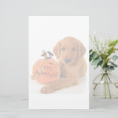 カボチャのかわいいハロウィーンパピー 便箋 (スタンド正面)