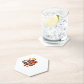 カボチャのかわいい漫画ナマケモノ – Autumn Season Ov ペーパーコースター (インサイチュ)