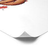 カボチャのかわいい漫画ナマケモノ – Autumn Season Ov ポスター (角)