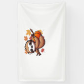 カボチャのかわいい漫画ナマケモノ – Autumn Season Ov 横断幕 (縦)