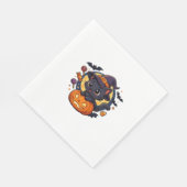 カボチャのかわいい魔女ネコ – Halloween Art Oversize スタンダードランチョンナプキン (角)
