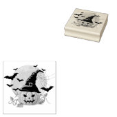 カボチャのこうもりと月 ラバースタンプ (押印)