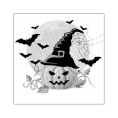 カボチャのこうもりと月 ラバースタンプ (インプリント)