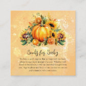 カボチャのひまわりの小さな本ベビー エンクロージャーカード (正面)