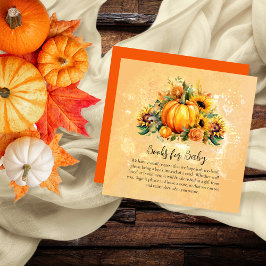 カボチャのひまわりの小さな本ベビー エンクロージャーカード