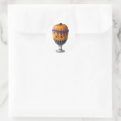 カボチャのアイスクリームに散水付き ラウンドシール (バッグ)