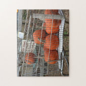 カボチャのインショッピングカート秋 ジグソーパズル (縦)