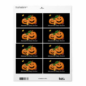 カボチャのウォーターボトルシール ラベル (フルシート)