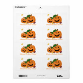 カボチャのウォーターボトルシール ラベル (フルシート)